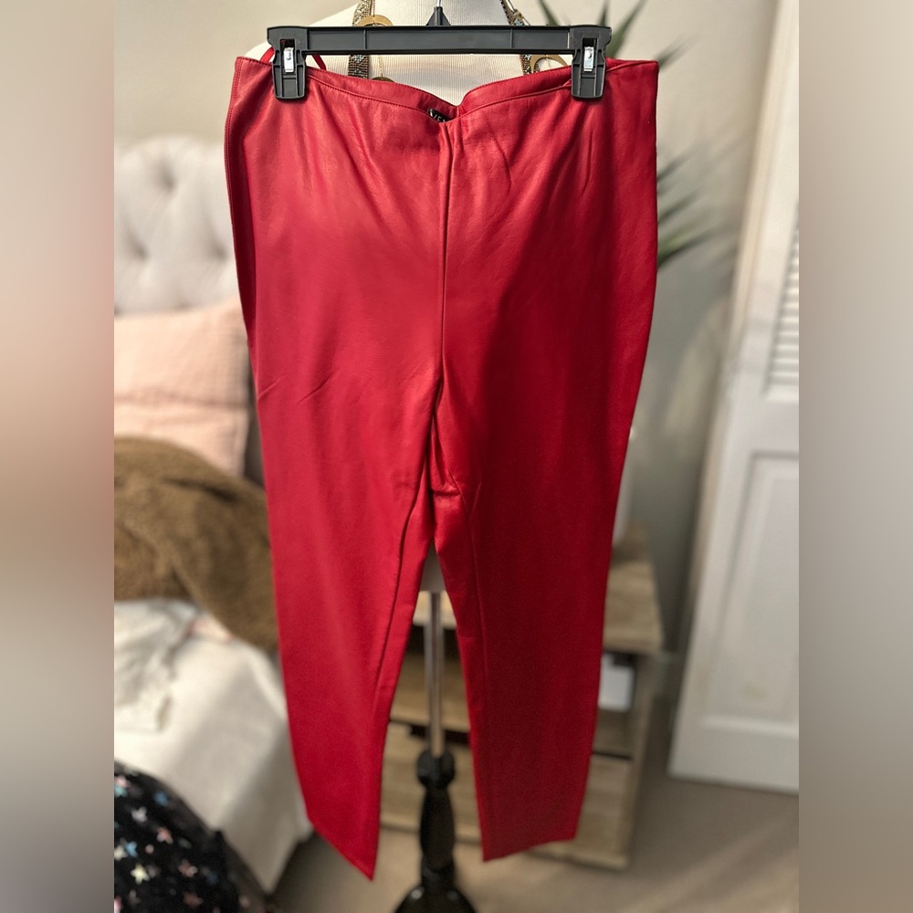Venus Red Faux Leather Pants – Size 8
